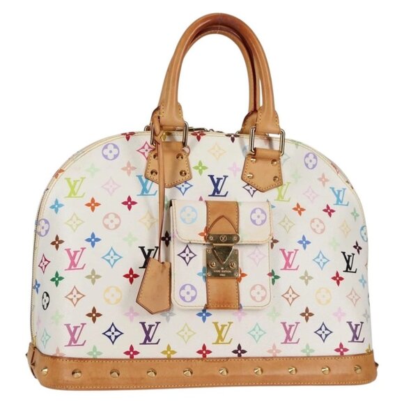 LOUIS VUITTON Monogram Multicolor Alma GM Hand Bag White M40441 LV Auth 131827V - Picture 1 of 16